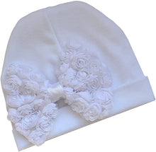 Load image into Gallery viewer, Shabby Chiffon Rosette Bow Cotton Baby Hat
