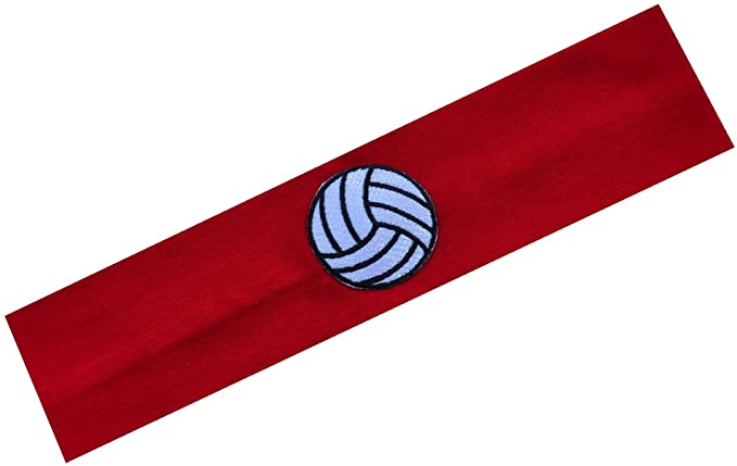 Volleyball Ball Patch Cotton Stretch Headband - Quantity Discounts!