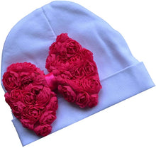 Load image into Gallery viewer, Shabby Chiffon Rosette Bow Cotton Baby Hat
