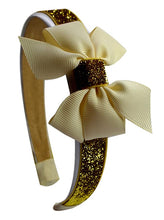 Load image into Gallery viewer, Girls Sparkle Headband with Grosgrain Bow - 12 Colors!
