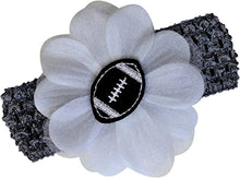 Load image into Gallery viewer, Baby Embroidered Felt Football Team Flower Headband Fits Newborns to Toddlers - MANY COLORS!
