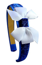 Load image into Gallery viewer, Girls Sparkle Headband with Grosgrain Bow - 12 Colors!
