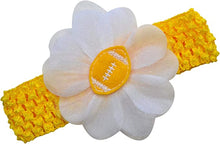 Load image into Gallery viewer, Baby Embroidered Felt Football Team Flower Headband Fits Newborns to Toddlers - MANY COLORS!
