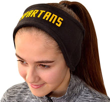 Load image into Gallery viewer, Custom Fleece Ear Warmer Headband in Personalized VELVET Text
