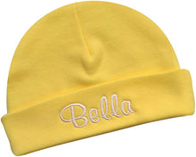 Load image into Gallery viewer, Personalized Cotton Baby Hat for Girls with Custom Embroidered Name
