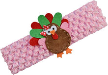 Load image into Gallery viewer, Baby and Toddler Thanksgiving Turkey Crochet Headband Fits Newborn to 5 Years

