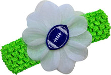Load image into Gallery viewer, Baby Embroidered Felt Football Team Flower Headband Fits Newborns to Toddlers - MANY COLORS!
