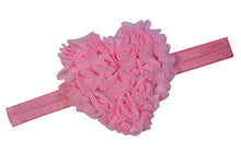 Load image into Gallery viewer, Shabby Chiffon Valentines Heart Elastic Baby Headband

