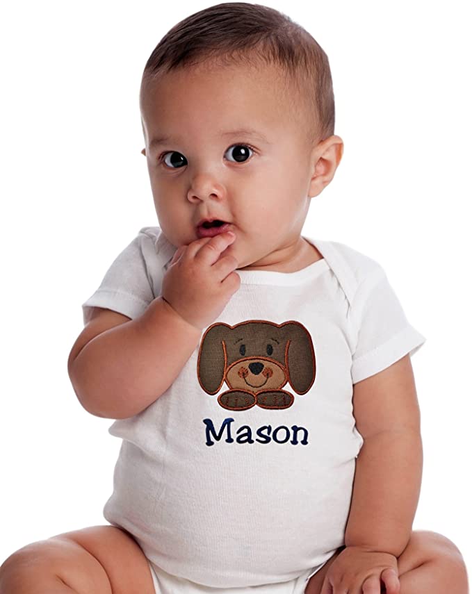 Personalized Puppy Dog Bodysuit With Custom Name