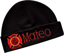 Load image into Gallery viewer, Boys Personalized Embroidered Firefighter Hat with Name
