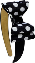 Load image into Gallery viewer, Satin Layered Polka Dot Bow Arch Headband
