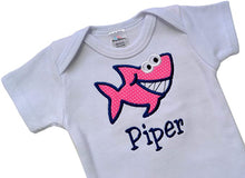 Load image into Gallery viewer, Personalized Embroidered Baby Shark Bodysuit with Your Custom Name for Girls
