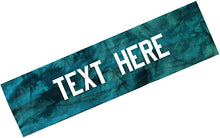 Load image into Gallery viewer, Tie Dye Headband Personalized with Your Custom Vinyl Text - 2.25 Inches Wide &amp; Lightweight
