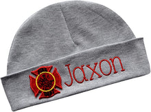 Load image into Gallery viewer, Boys Personalized Embroidered Firefighter Hat with Name
