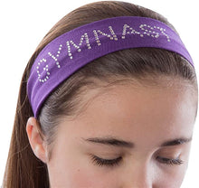 Load image into Gallery viewer, Gymnast Rhinestone Cotton Stretch Headband - Quantity Discounts!
