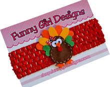 Load image into Gallery viewer, Baby and Toddler Thanksgiving Turkey Crochet Headband Fits Newborn to 5 Years
