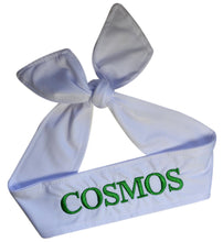 Load image into Gallery viewer, Tie Back Moisture Wicking Headband Personalized with Your EMBROIDERED Text - Team Discounts
