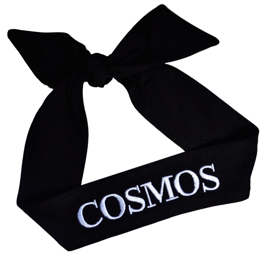 Tie Back Moisture Wicking Headband Personalized with Your EMBROIDERED Text - Team Discounts