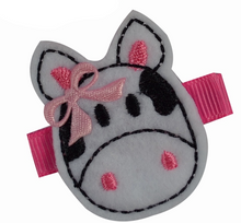 Load image into Gallery viewer, Cow Felt Hair Clippie

