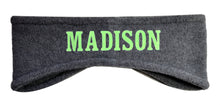 Load image into Gallery viewer, Custom Fleece Ear Warmer Headband in Personalized GLITTER Text
