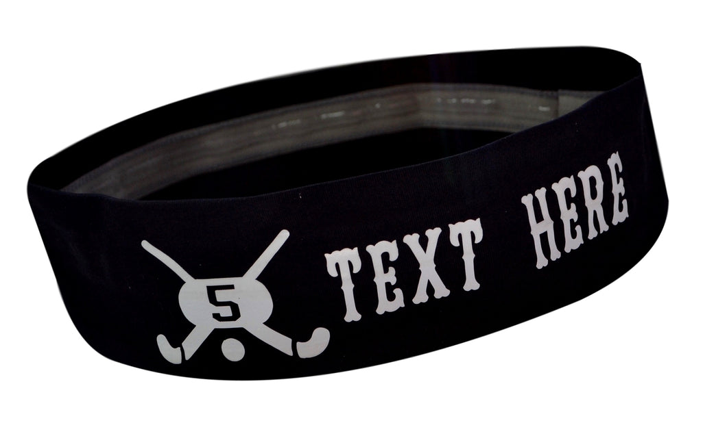 Design Your Own FIELD HOCKEY No Slip Silicone Lined Stretch Headband with Your Custom VINYL Text - Quantity Discounts