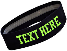 Load image into Gallery viewer, Design Your Own NO SLIP Silicone Lined Stretch Headband with Your Custom VINYL Text - Quantity Discounts
