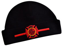 Load image into Gallery viewer, Embroidered Firefighter Patch Keepsake Cotton Baby Hat
