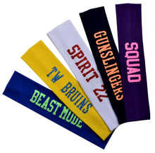 Load image into Gallery viewer, Design Your Own Cotton Stretch Headband with Your Custom GLITTER FLAKE Text - Quantity Discounts
