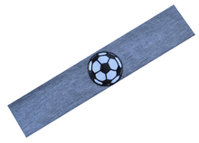 Load image into Gallery viewer, Soccer Ball Patch Cotton Stretch Headband - Quantity Discounts!
