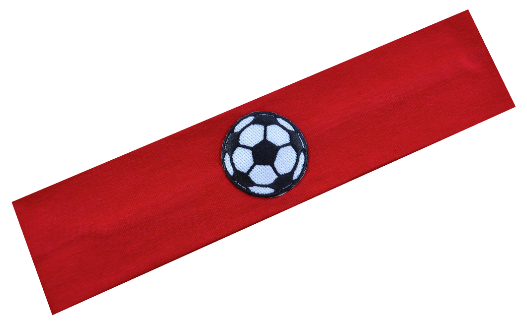 Soccer Ball Patch Cotton Stretch Headband - Quantity Discounts!