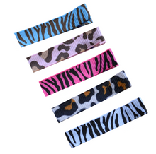 Load image into Gallery viewer, Animal Print No Slip Ribbon Lined Double Pronged Alligator Hair Clip Set
