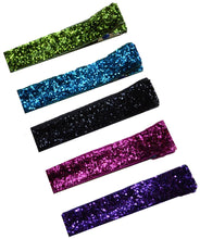Load image into Gallery viewer, Sparkling Glitter No Slip Ribbon Lined Double Pronged Alligator Hair Clip Set
