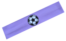 Load image into Gallery viewer, Soccer Ball Patch Cotton Stretch Headband - Quantity Discounts!
