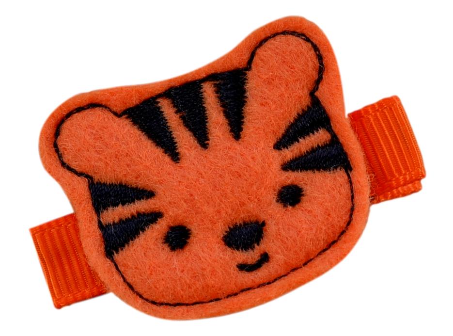 Tiger Felt Hair Clippie