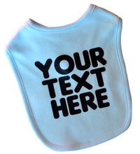 Load image into Gallery viewer, Baby Girls Personalized Bib Customized with Your Vinyl Text and Color of Choice
