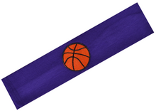 Load image into Gallery viewer, Basketball Patch Cotton Stretch Headband - Quantity Discounts!
