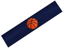 Load image into Gallery viewer, Basketball Patch Cotton Stretch Headband - Quantity Discounts!
