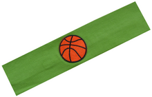 Load image into Gallery viewer, Basketball Patch Cotton Stretch Headband - Quantity Discounts!
