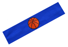 Load image into Gallery viewer, Basketball Patch Cotton Stretch Headband - Quantity Discounts!
