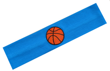Load image into Gallery viewer, Basketball Patch Cotton Stretch Headband - Quantity Discounts!
