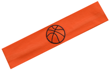 Load image into Gallery viewer, Basketball Patch Cotton Stretch Headband - Quantity Discounts!
