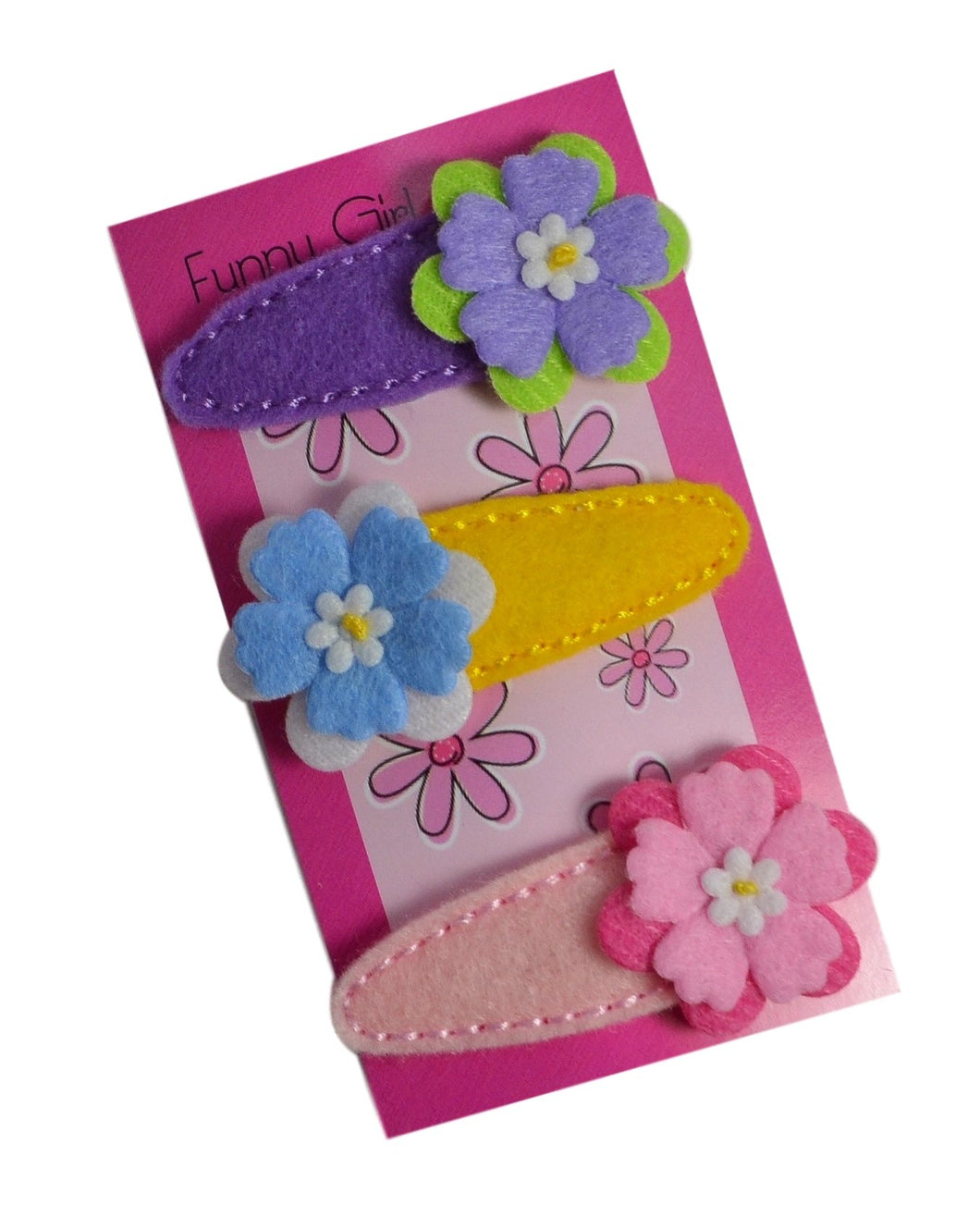 Sweet Spring Felt Flower Baby Snap Hair Clip Set