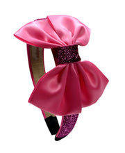 Load image into Gallery viewer, Sparkling Glitter Girls Satin Bow Arch Headband
