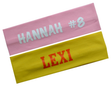 Load image into Gallery viewer, Design Your Own Cotton Stretch Headband with Your Custom VINYL Text - Quantity Discounts
