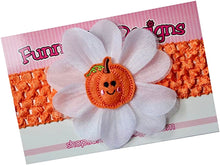 Load image into Gallery viewer, Halloween Precious Pumpkin Baby Girl and Toddler Flower Crochet Headband
