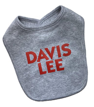 Load image into Gallery viewer, Baby Girls Personalized Bib Customized with Your Vinyl Text and Color of Choice
