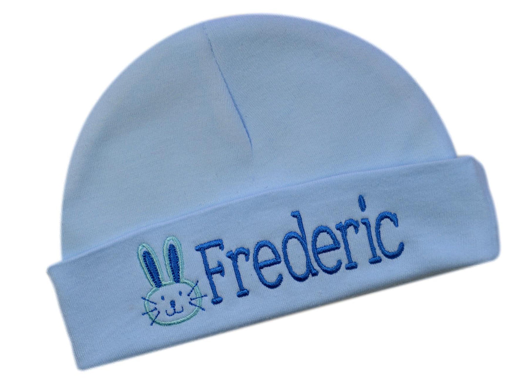 Baby Boy Easter Bunny Personalized Embroidered Hat