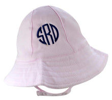 Load image into Gallery viewer, Personalized Light Pink Baby Bucket Hat with Custom Embroidered Initials
