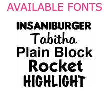 Load image into Gallery viewer, Baby Girls Personalized Bib Customized with Your Vinyl Text and Color of Choice
