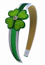 Load image into Gallery viewer, Felt Heart Shamrock St. Patrick&#39;s Day Arch Headband
